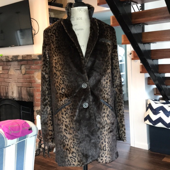 Free people leopard coat - Picture 1 of 8